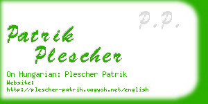 patrik plescher business card